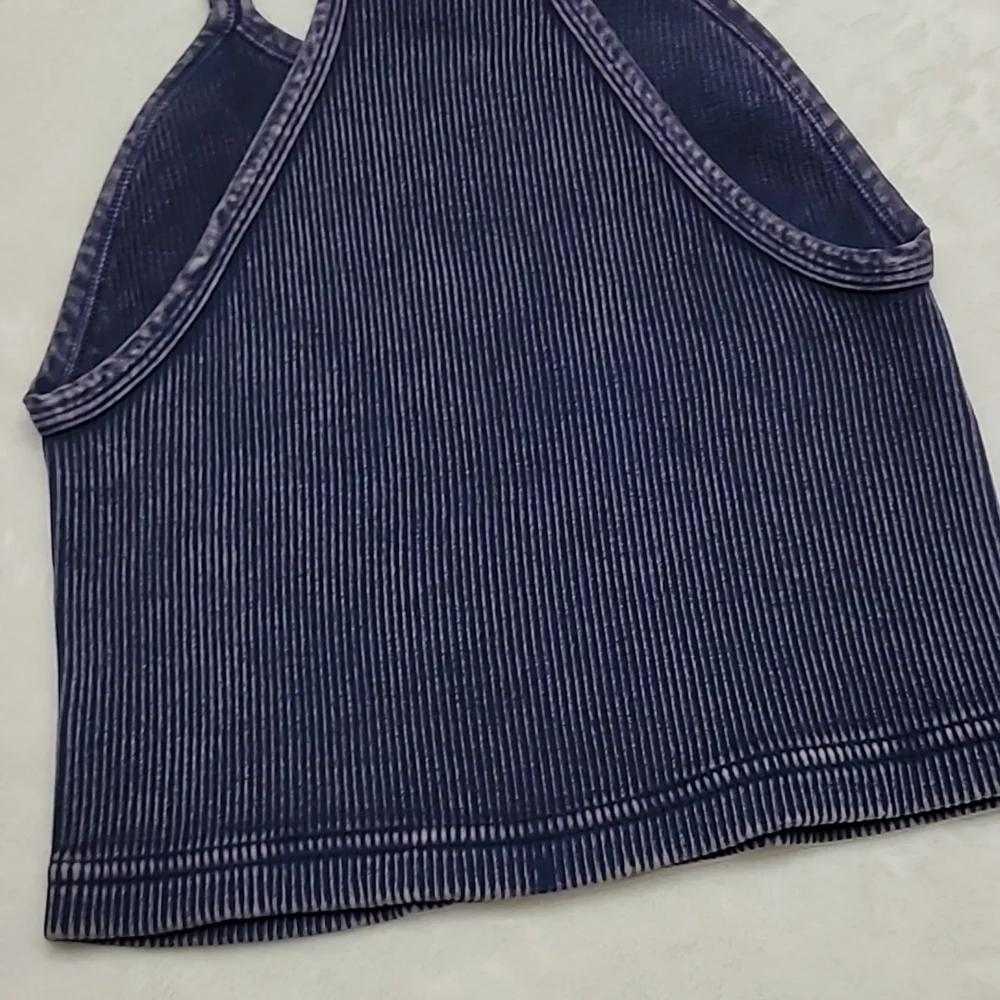 FP Movement Happiness Runs Cropped Navy Blue Tank Top X-Small